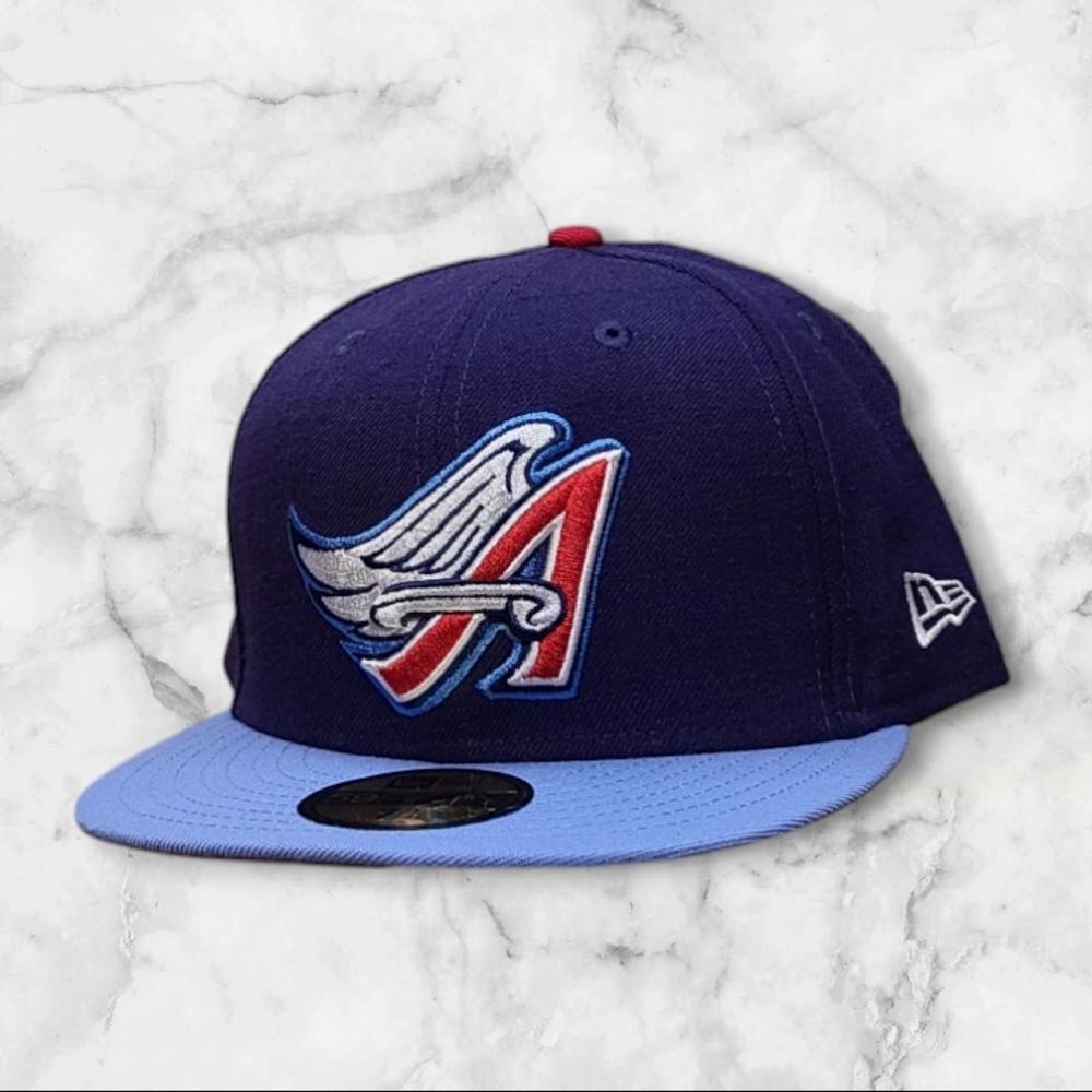 Anaheim Angels New Era MLB 59FIFTY Fitted Cooperstown Vintage Cap Hat Size 7 3/4
